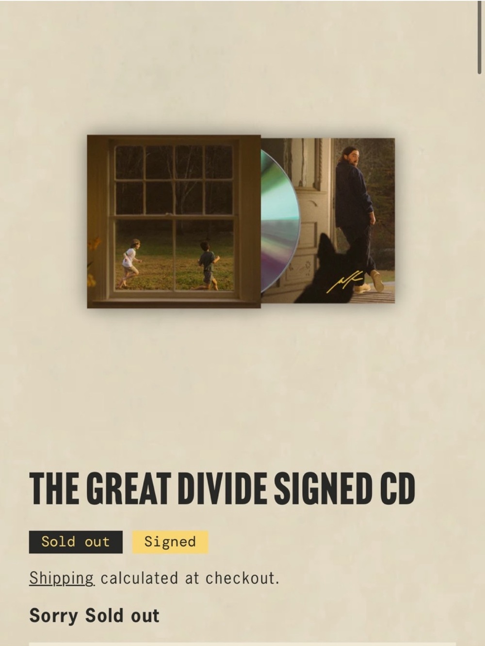 Noah Kahan The Great Divide Signed CD NWOT